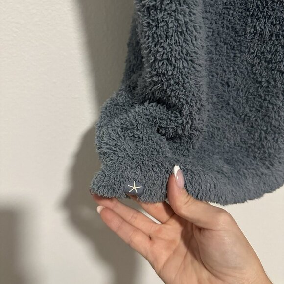 Barefoot Dreams Cozy Chic Robe Gray Womens Plus Size 1 No Waist‎ Tie - Picture 3 of 9